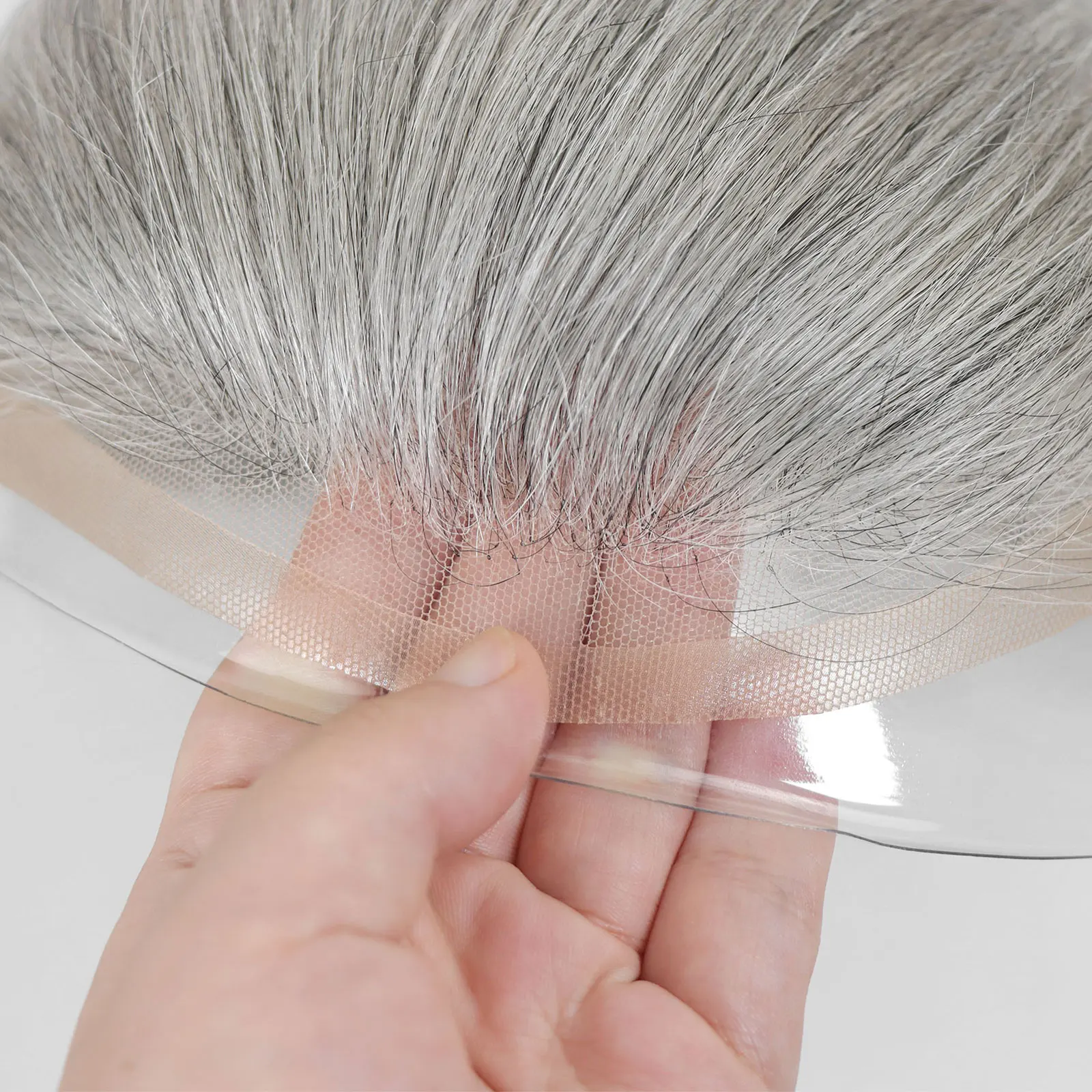 Toupee Color: 20#, Toupee Density: 120%, Length: 6 inches, Toupee Size: 8x10 - #1B80 Grey Breathable Lace Front Male Wig Human Hair Piece Natural Hairline Lace&Mono&PU Men Toupee Men's Replacement Prosthesis