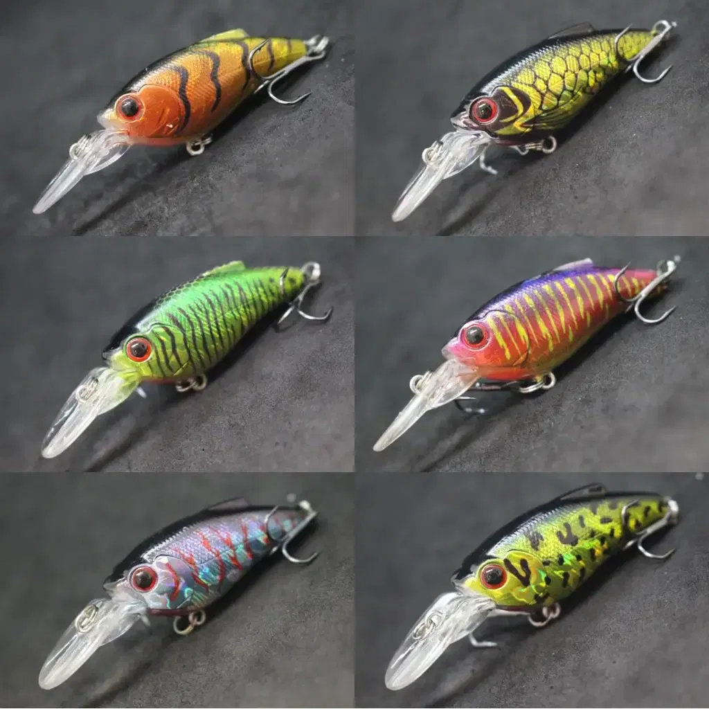 Color: Flash Silver - wLure Fishing Lure Wobbler 9.4g 7cm Loud Rattling Weight Transfer to Make Longer Casting 2 #6 Treble Hooks ABS Construction C647