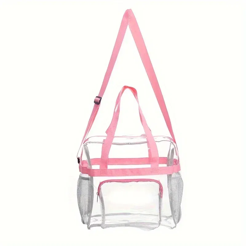 Color: black - Portable PVC Travel Bag with Large Capacity and Transparent Design for Easy Organization and Washing