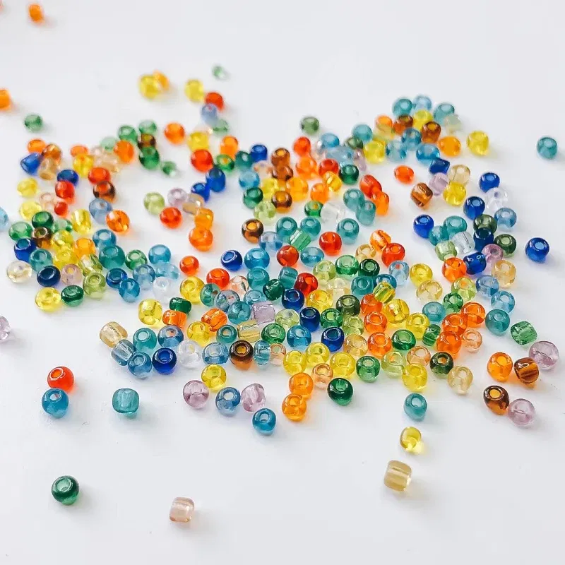 Color: Light Pink, Item Diameter: 4mm - 2mm 3mm 4mm Glass Seed Loose Beads Small Charms DIY Craft Bracelet Beads for Jewelry Making Supplies Necklace Accessories