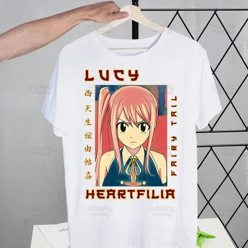 Color: green, Size: XXXL - Anime Fairy Tail Cartoon Natsu Erza Gray Lucy T-shirts Summer Men/Women Hip Hop Tshirt Streetwear t shirts Short Sleeve Tops