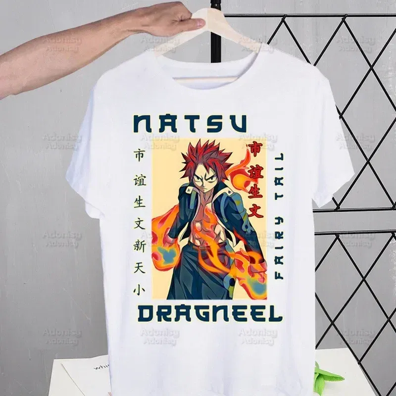 Color: green, Size: XXXL - Anime Fairy Tail Cartoon Natsu Erza Gray Lucy T-shirts Summer Men/Women Hip Hop Tshirt Streetwear t shirts Short Sleeve Tops