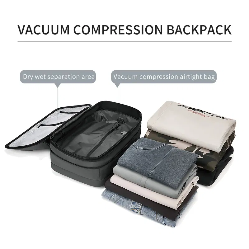 Color: plum - Men Travel Backpack vacuum compression 17 inch Laptop Backpack Business Large Capacity school Backpack Expanded Hiking backpack