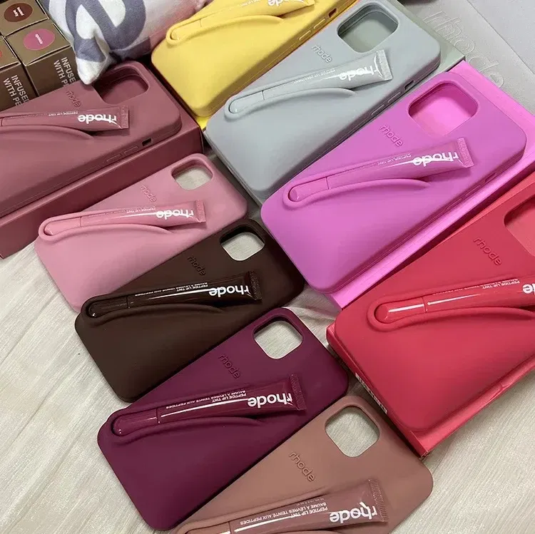 Color: Gold, Bundle: Bundle1, Material: ABS - Phone Case For iPhone 12 13 14 15 16 Pro Max Plus 17 Air Portable Lip Gloss Holder Lipstick Silicone Soft Bumper Cover Lip Glaze