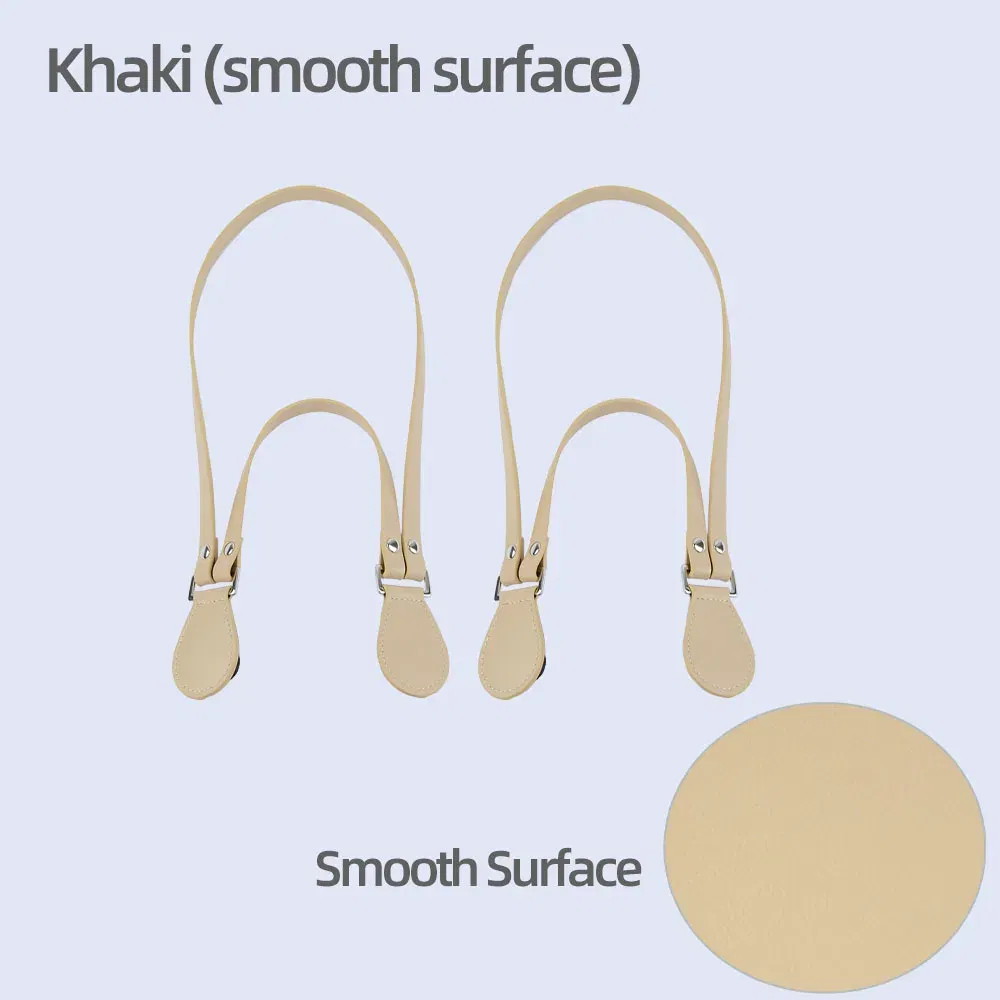 Color: Light Gold - New Long Short Leather Handheld Single Shoulder One-Piece Straps Handles O Bag Accessories Multifunctional Strap for Obag