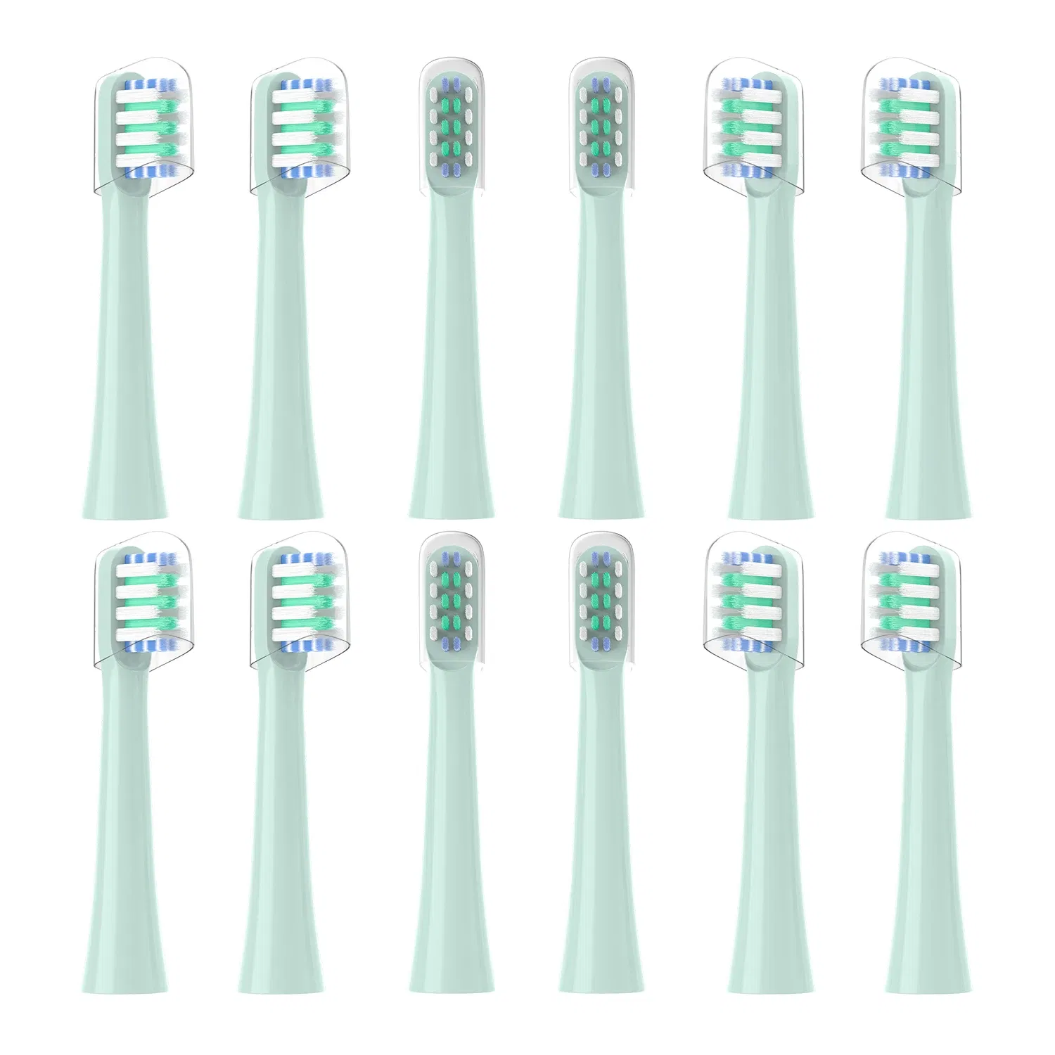 Color: Blue - Replacement Toothbrush Heads Compatible with Colgate Hum Connected Smart Battery Toothbrush Refill Head,12 Pack