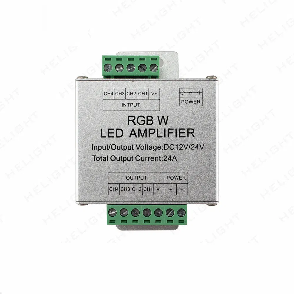 Color: Yellow - DC5V12V/24V Single Color/RGB/RGBW/RGBWW RGB+CCT LED Amplifier Controller 12A/24A/30A/50A 1CH/3CH/4CH/5CH Strip Power Repeater