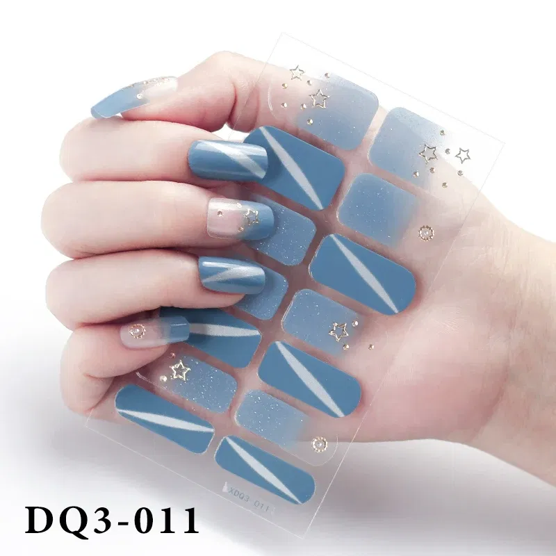 Color: multi - Purpel Nail Stickers Full Cover Nail Polish Stickers for Women Full Beauty Manicure Decals High Quality Stickers for Nails Art