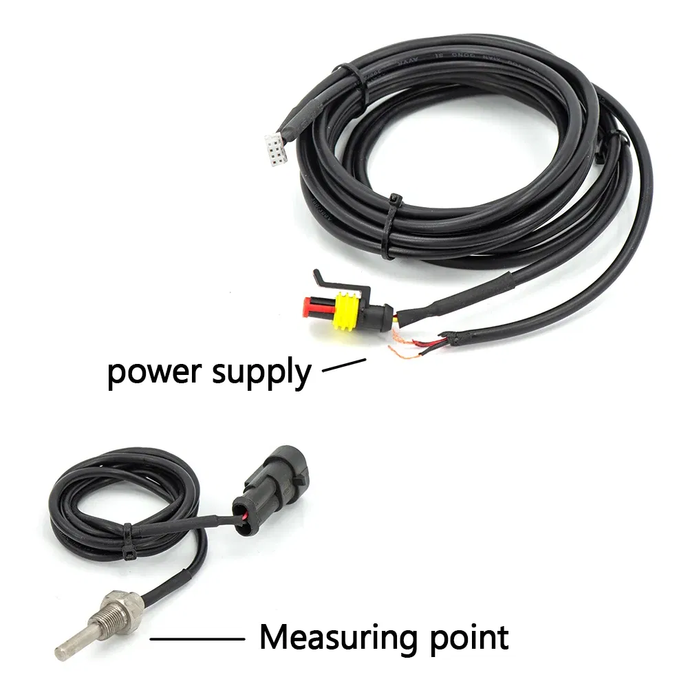 Color: army green - 52MM 12v Racing Car Ultra-thin Water Temperature Gauge And Water Temp Joint Pipe Sensor Adapter 1/8NPT