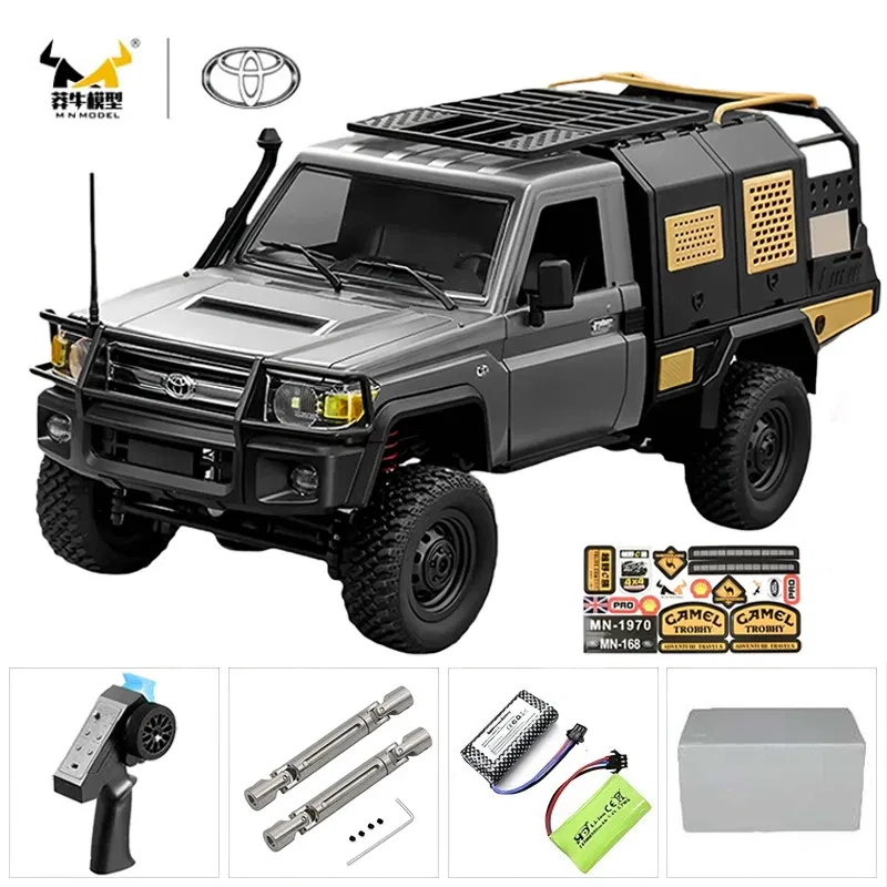 Color: light green - MN MN82 1:12 Retro Rc Car With LED Lights Full-scale Simulation LC79 Professional 4WD Remote Control Pickup RC Truck Model Toys