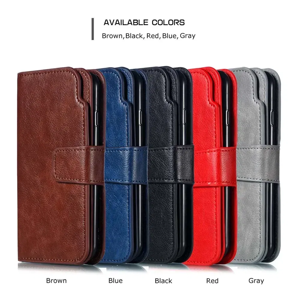 Color: Red, Material: nylon - Flip Leather Case for Redmi Note 13 12 11 Pro 13C 9 9A 9C Wallet Card Cover For Xiaomi 13T 11T Poco X5 C65 M6 X4 Pro