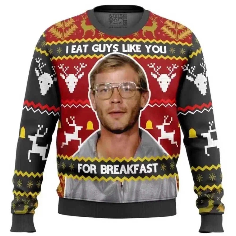 Color: Dark Grey, Size: L - Home Alone Ugly Christmas Sweater Men Women Pullover Hot Sale Round Neck Long Sleeve Top Christmas Clothing 3D Funny Printed