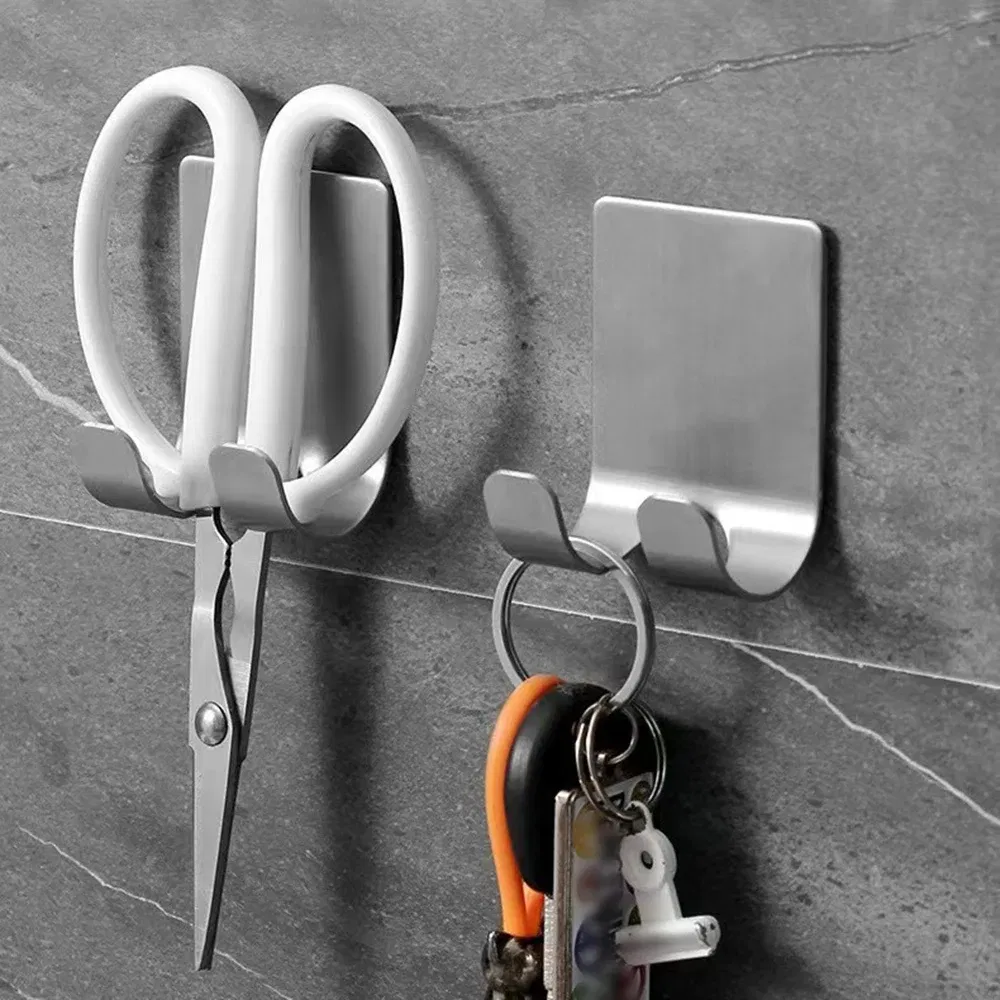 Color: light yellow - Punch-free Razor Holder, Storage Hook, Space Aluminum Multi-purpose Bathroom Accessories