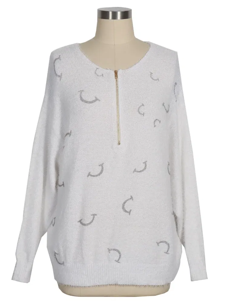 Color: Yellow, Size: M - Women's V Neck Long Sleeve Sweater Casual Loose Fit Pullover Sexy Zipper Warm Knit Printed 2024 Fashion Trend for Women