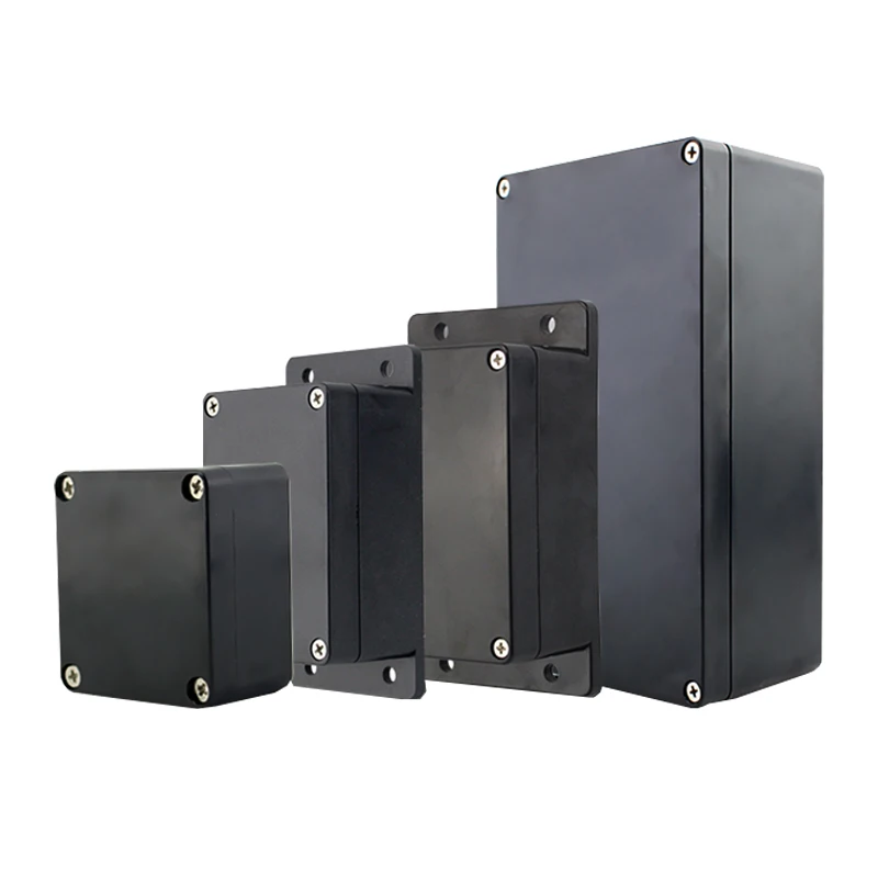Color: Silver - Black plastic waterproof wire junction box power supply outdoor security monitoring open-mounted waterproof box abs plastic shel