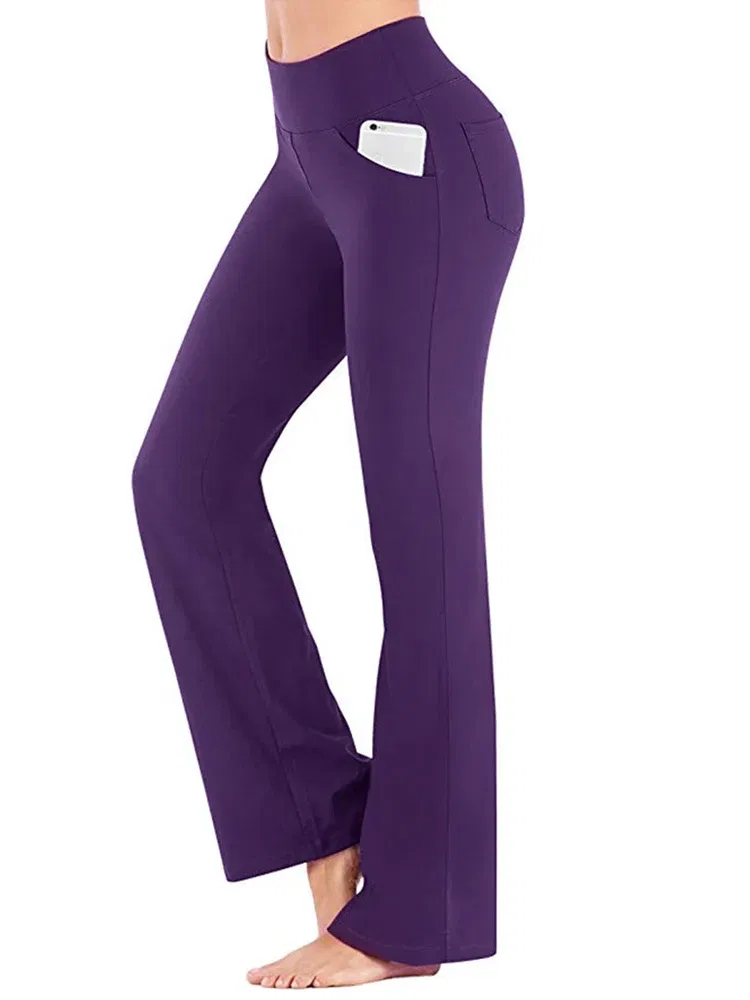 Color: Blue, Size: S - Ogilvy Mather Solid Elegant Female Lady Women's Legs Pants Palazzo Flared Wide Killer High Waist OL Ladies Career Long Trousers