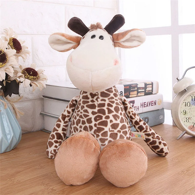 Color: green, Height: 11cm-30cm - Stuffed Plush Animals Toys Soft Dolls Jungle Lion Elephant Tiger Dog Fox Monkey Deer Children Gift Kawaii Baby Kids Hobbie Toys