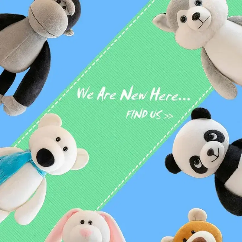 Color: green, Height: 11cm-30cm - Stuffed Plush Animals Toys Soft Dolls Jungle Lion Elephant Tiger Dog Fox Monkey Deer Children Gift Kawaii Baby Kids Hobbie Toys