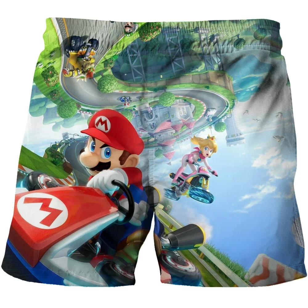 Color: Pink, Kid Size: 4T - Super Marios Children's Swimming Pants Boys' Swimming Pants Children's Swimming Pants Beach Shorts Boys' Swimming Suits Children