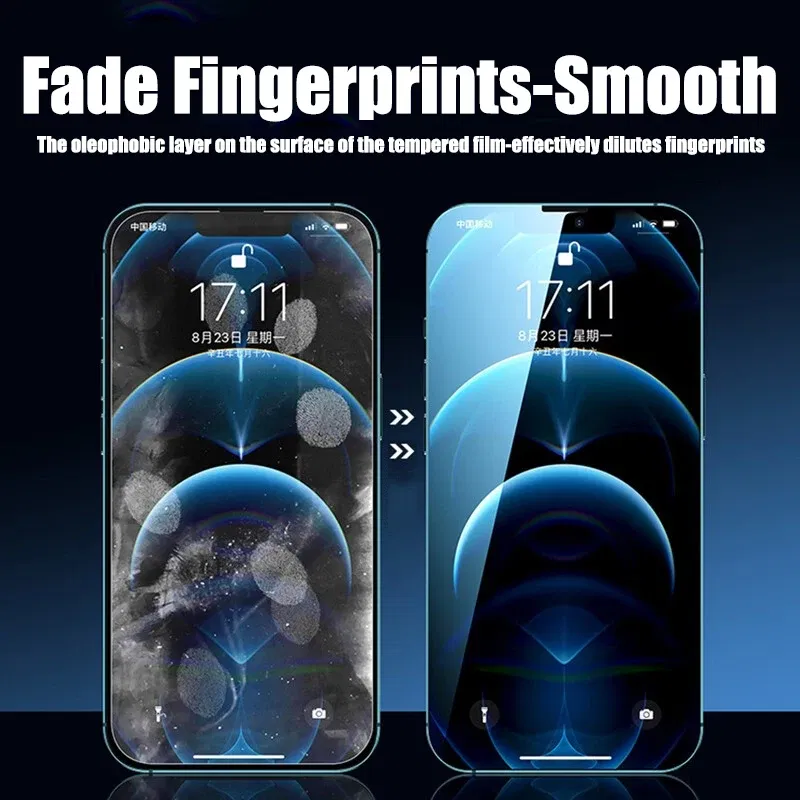 Color: Transparent, Bundle: 4 pieces - 4PCS Tempered Glass For iPhone 15 Pro Max 14 Pro 11 12 13 14 PRO MAX Screen Protector Glass For iPhone 15 14 Plus 13 12 Mini