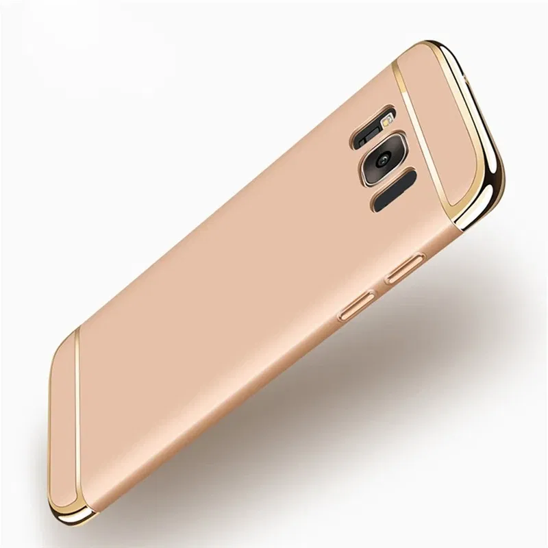 Color: black, Material: Microfiber - Luxury 3 in 1 Case for Samsung Galaxy S6 S7 Edge S8 S9 S10 Plus Note 8 9 Hard Cover J3 J5 J7 Pro 2017 J4 J6 J8 2018 A20 A30 A50