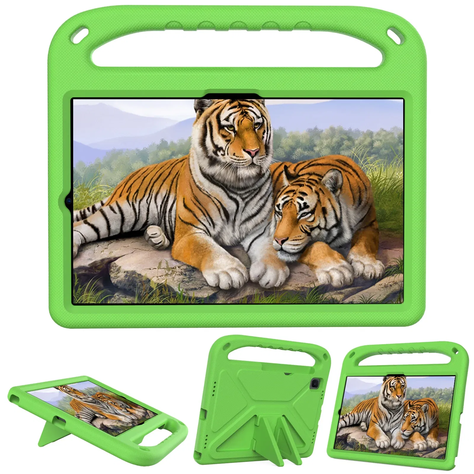 Color: green, Size: iPad 10.2inch - Kids tablet case  for Samsung Galaxy Tab S9FE+ S9+ S9 S8 S8+ S7FE S7+ A7Lite S5e S6 Lite A9+ A9 A8 A7 T510 T307U Child shel