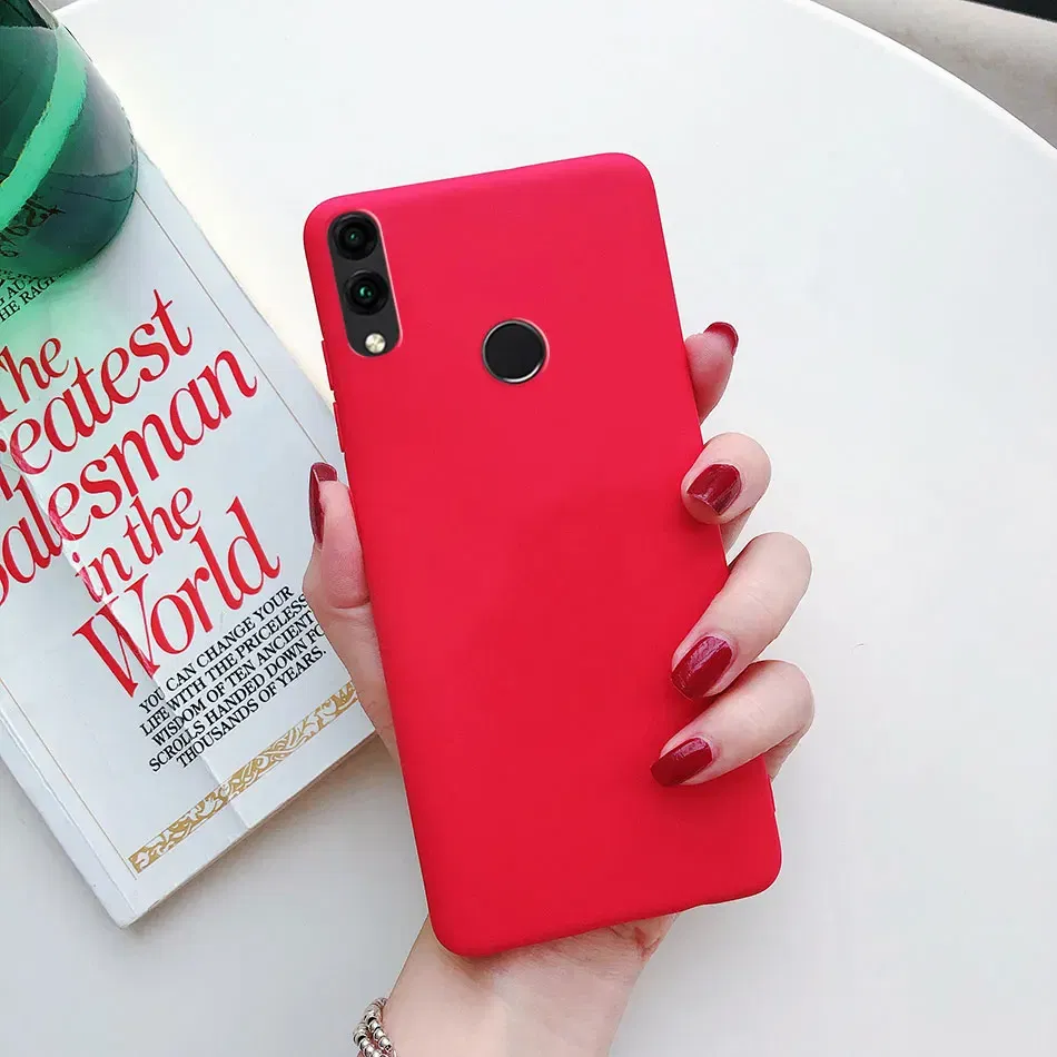 Color: black, Material: PE - Matte Soft Fundas for Huawei Honor 8X 8A 8C 8S 9 9A 9X 9C 9S 10 10X 20 lite 20S Mate 10 20 lite Mate 20 Pro Silicone Phone Cases