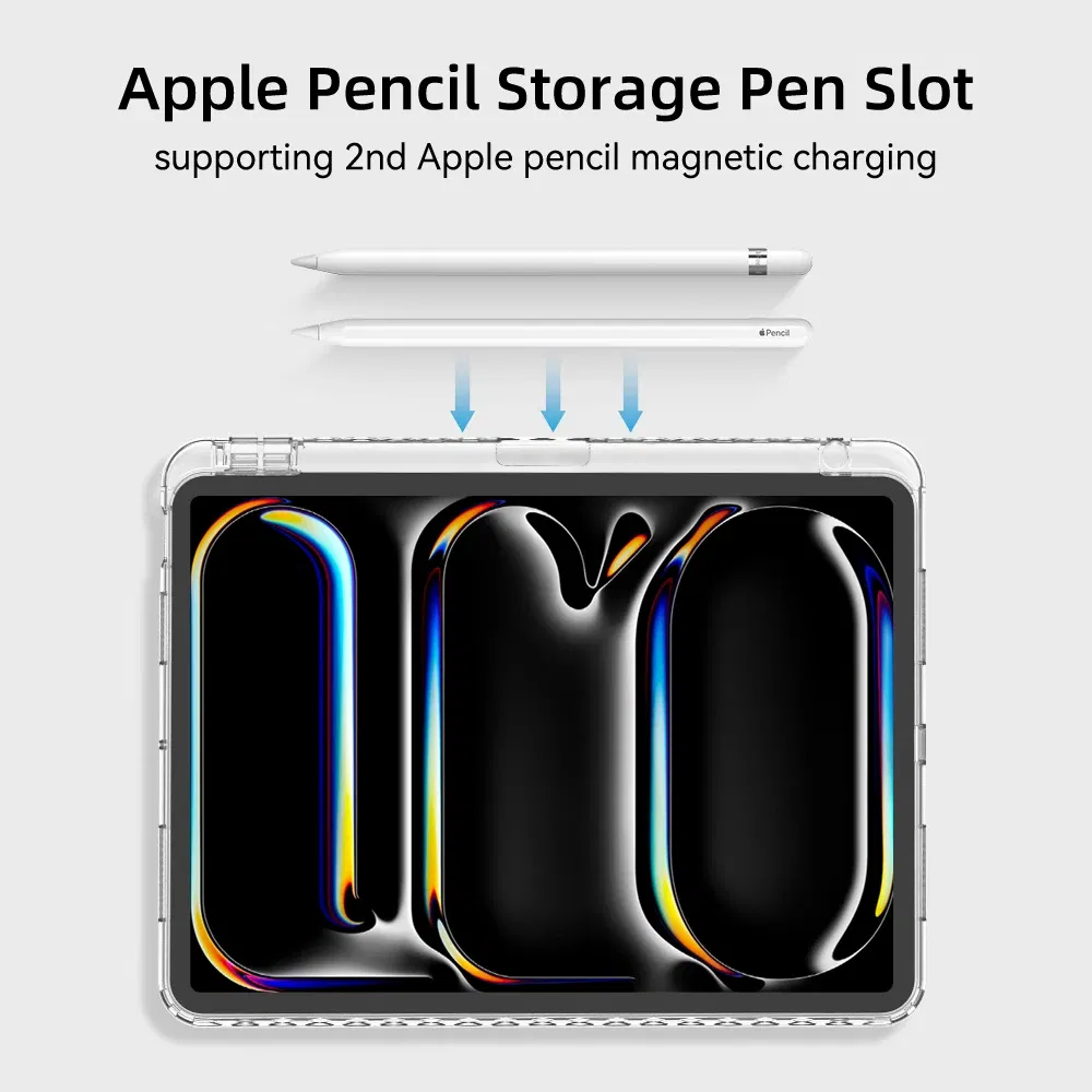 Color: WHITE, Size: twelve - For iPad Air 5 Case 2024 Air 6 11 iPad Pro 11 12.9 13 10 Gen 10.2 9th 8th 7th 9.7 6th 5th Mini 7 6 Smart case with pen Holder