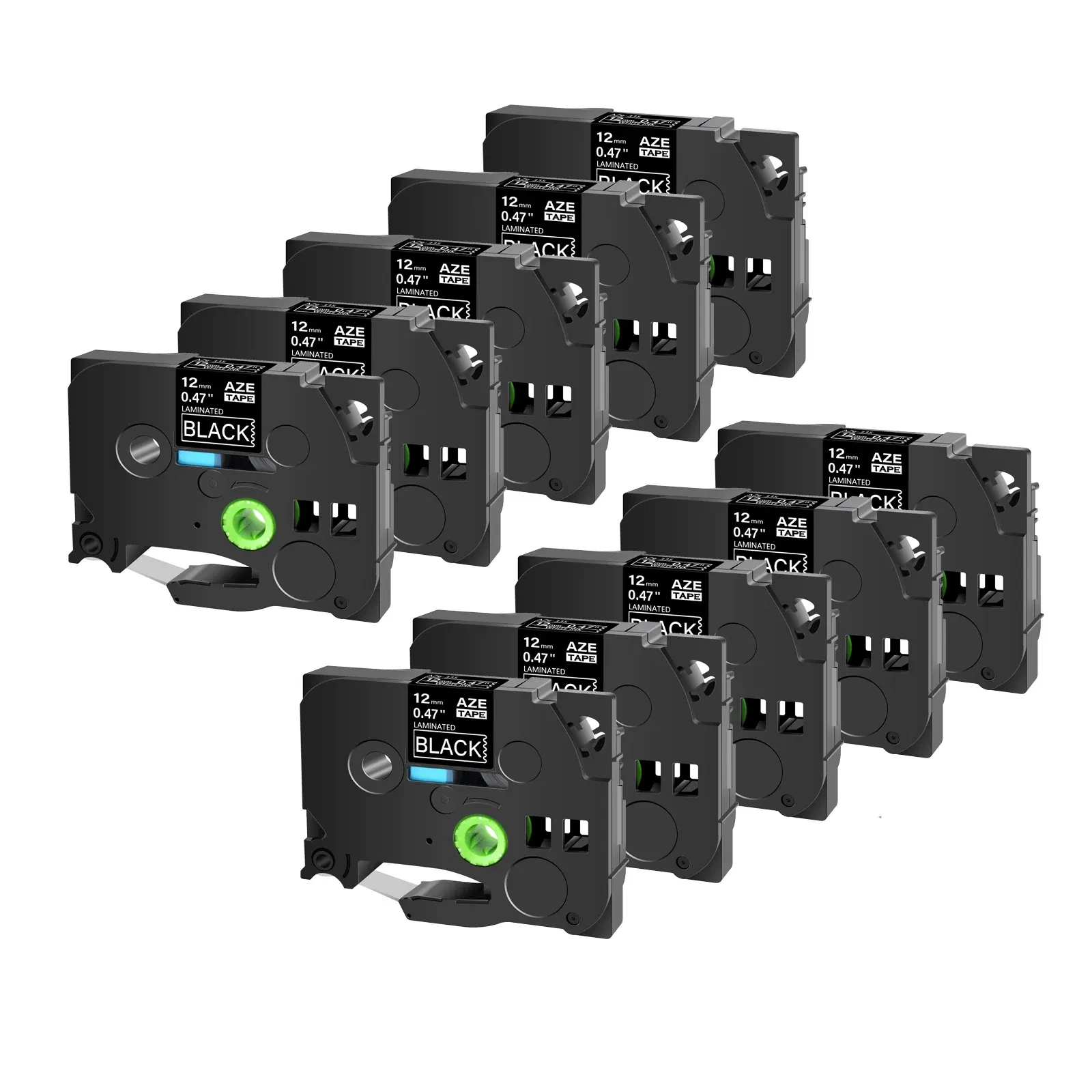 Color: light yellow, Width: 6mm - Greencycle 10PK TZe 231 Label cassettes Compatible for Brother Ptouch Printer Black on white Label tape 6mm 9mm 12mm 18mm 24mm