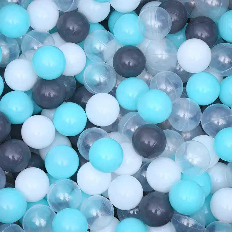 Color: plum - 50pcs Colorful Love Star Plastic Ocean Ball Pits Eco-Friendly Funny Baby Kid Swim Pit Play Toy Water Pool Ocean Wave Balls Gifts