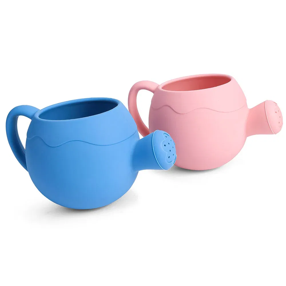 Color: light green - Summer Beach Toys Sand playing tools Soft Silicone Watering Pot Rake Set Play Sand Bucket Shovels Suitable for children outdoors