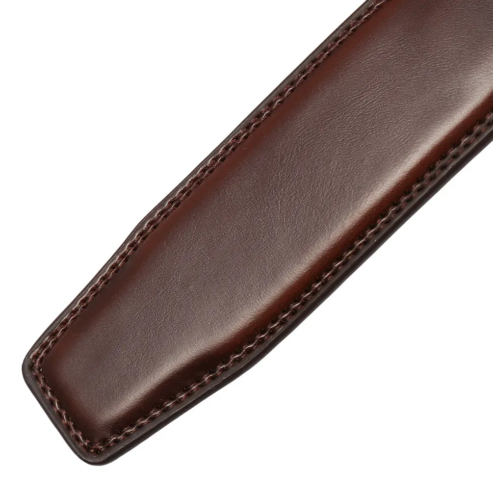 Color: army green, Belt Length: 125cm - 90-130cm Brand No Buckle 3.0cm Wide Genuine Leather Automatic Belt Body Strap Without Buckle Belts Men Good Quality No Holes
