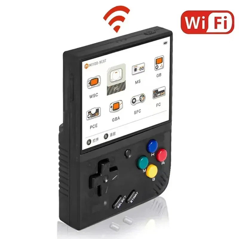 Color: Blue, Bundle: Bundle 1 - MIYOO Mini Plus Portable Retro Handheld Game Console V2 Mini+ IPS Screen Classic Video Game Console Linux System Children's Gift