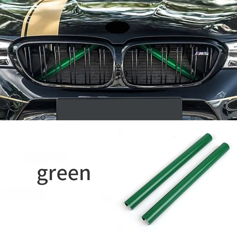 Color Name: Yellow - For BMW 5 6 7 Series F10 F11 F12 F13 F18 F01 F02 F03 F04 F06 F07 X1 F48 X2 F39 Car Front Grille Trim Strips Cover Accessories