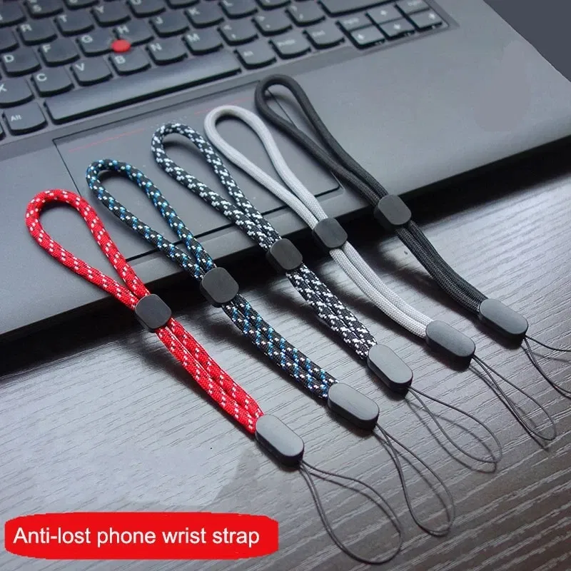Color: black - Adjustable Hand Wrist Lanyard Strap String for Mobile Phone Keys Keychains USB Flash Drives U Disk Camera Anti-lost Lanyard