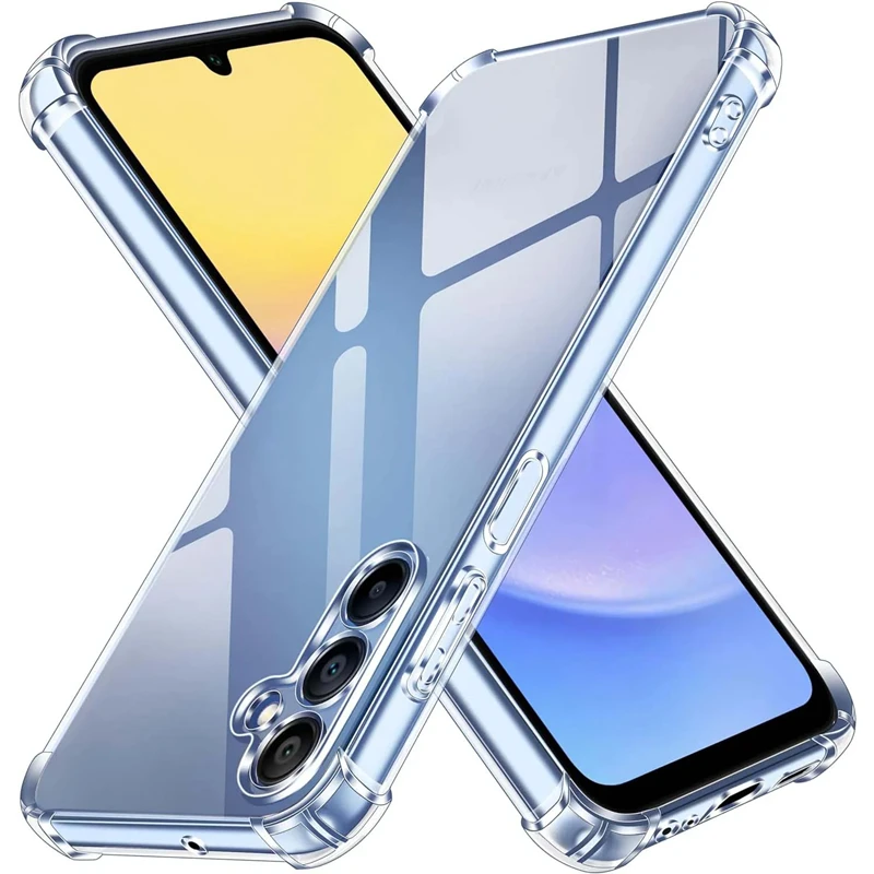 Color: Khaki - Luxury Clear Phone Case For Samsung Galaxy A15 A25 A35 A55 A04 A14 A23 A54 A03 A13 A23 A33 A53 A73 A32 A52 A72 Back Cover