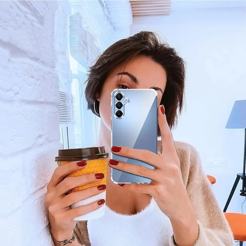 Color: Khaki - Luxury Clear Phone Case For Samsung Galaxy A15 A25 A35 A55 A04 A14 A23 A54 A03 A13 A23 A33 A53 A73 A32 A52 A72 Back Cover