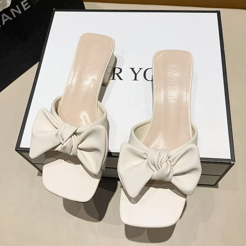 Color: Light Blue, Shoe Size: 38 - Large Size Women's Shoes 35-42 Summer Outer Wear Flat Slippers Wide Sandals Slippers Rhinestone Fashion Home Slippers