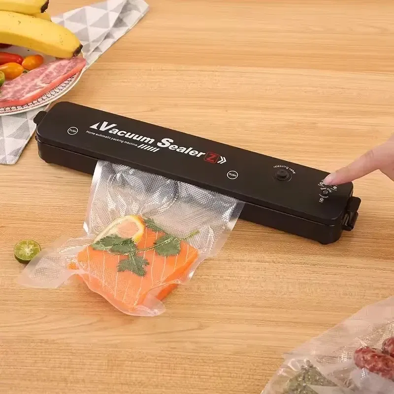 Color: Gold - Automatic packaging machine food vacuum sealing machine portable household vacuum food sealing kitchen helper 220V