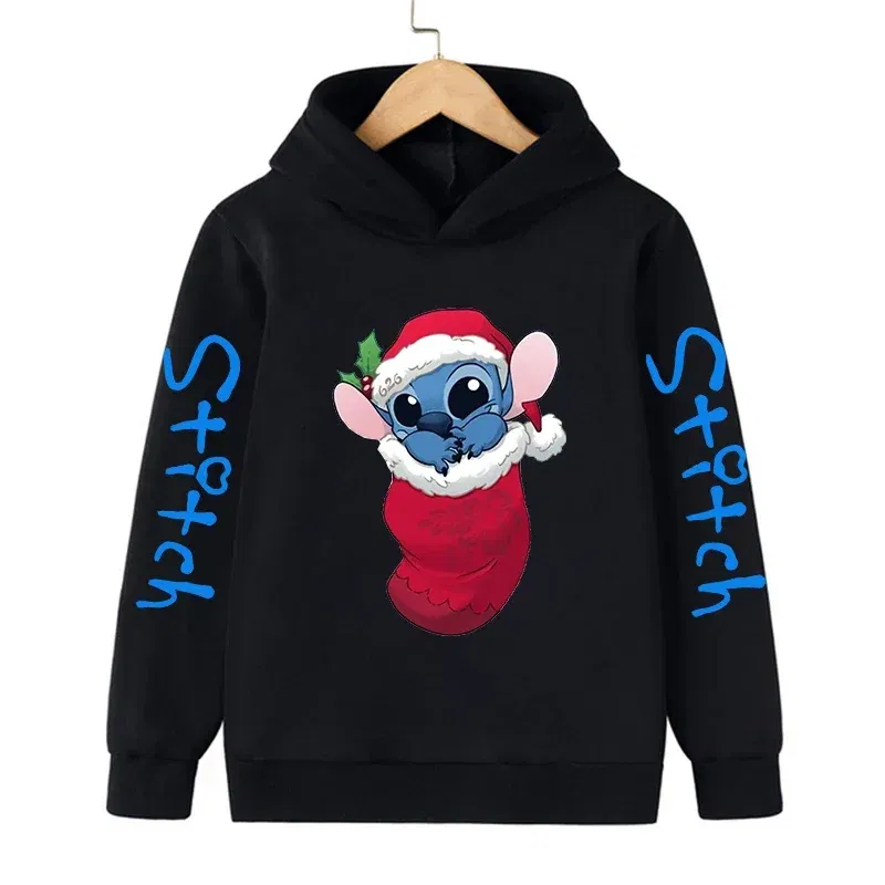 Color: Brown, Size: M - New in Cool Stitch Hoodie Children Cartoon Clothes Kid Girl Boy Lilo and Stitch Sweatshirt Manga Hoody Baby Casual Top