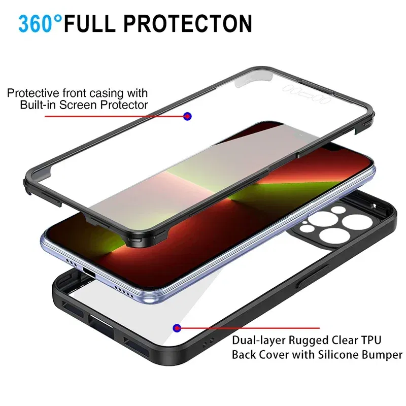 Color: SKY BLUE, Compatible-Phone Models: For iPhone XS Max, Ships From: CN - Clear 360 Full Wrap Phone Case For iPhone 17 Pro Max 16 15 14 13 12 11 SE2/SE3 Xr Xs 8 Plus Film With Lens Protection Back Cover