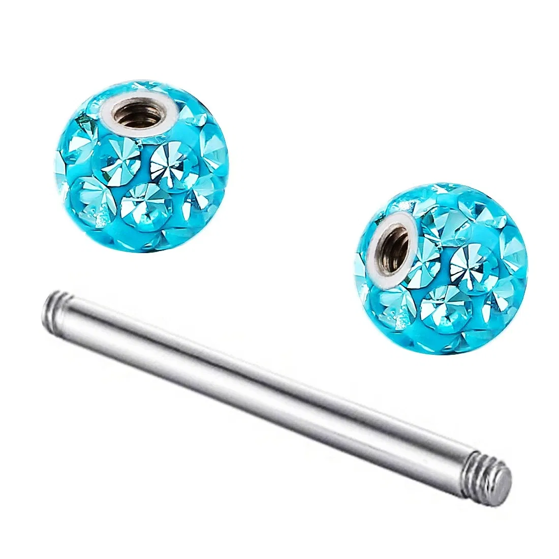 Metal color: Antique Copper Plated, Main Stone Color: GRAY - 16g 1.2mm Coated Crystal Steel Ear Stud Tragus Helix Cartilage 3/4/5mm CZ Ball 6/8/10/12/14mm Bar Barbell Piercing