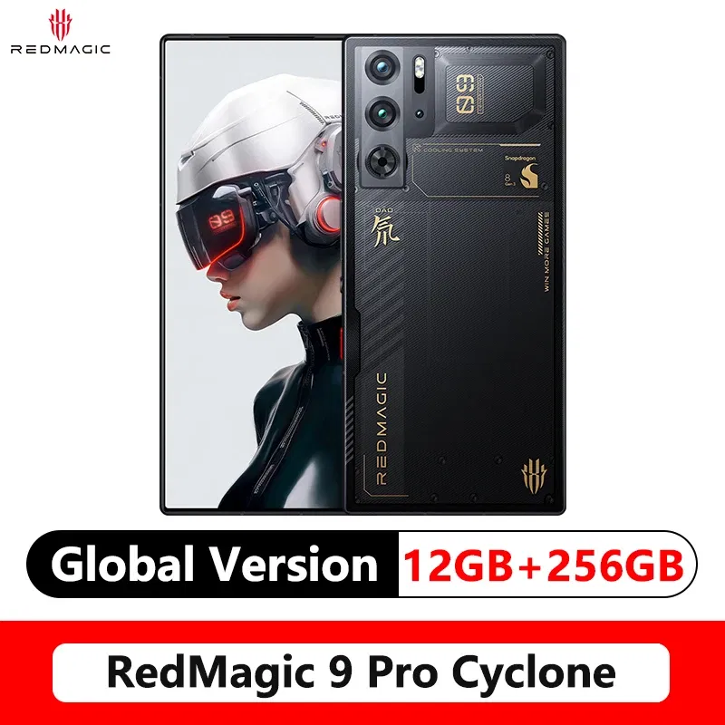 Color: Red, Ships From: CHINA, Bundle: Bundle 3 - Original Global Version RedMagic 9 Pro 5G Phone 6.8" Q9+ Full Flat FHD+ Gaming Phone Snapdragon 8 Gen 3 6500mAh 50MP NFC