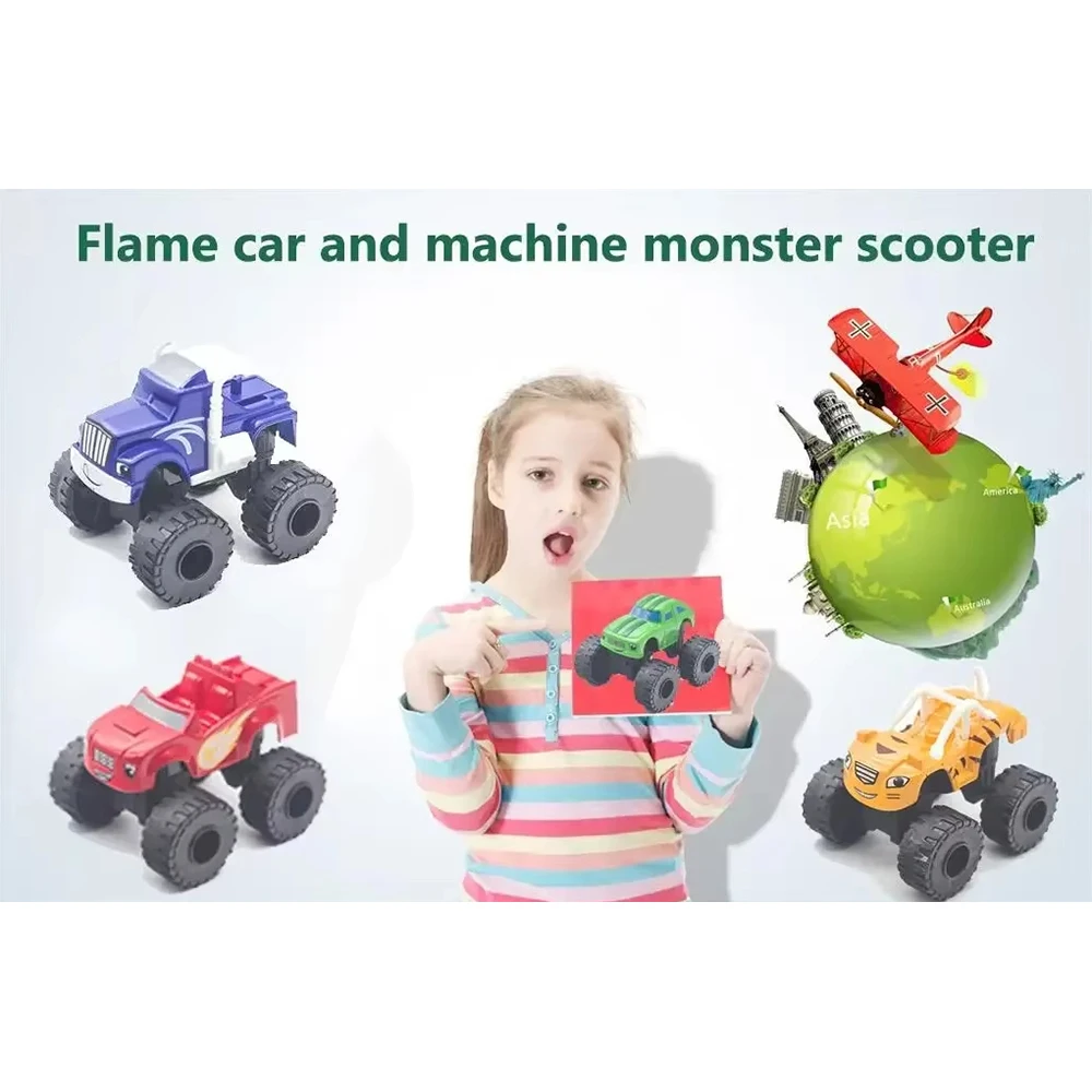 Color: Pink - Flame and machine monster Car toys Russian Crusher Truck Vehicles Figure Blaze Toy blaze the monster machines birthday Gifts