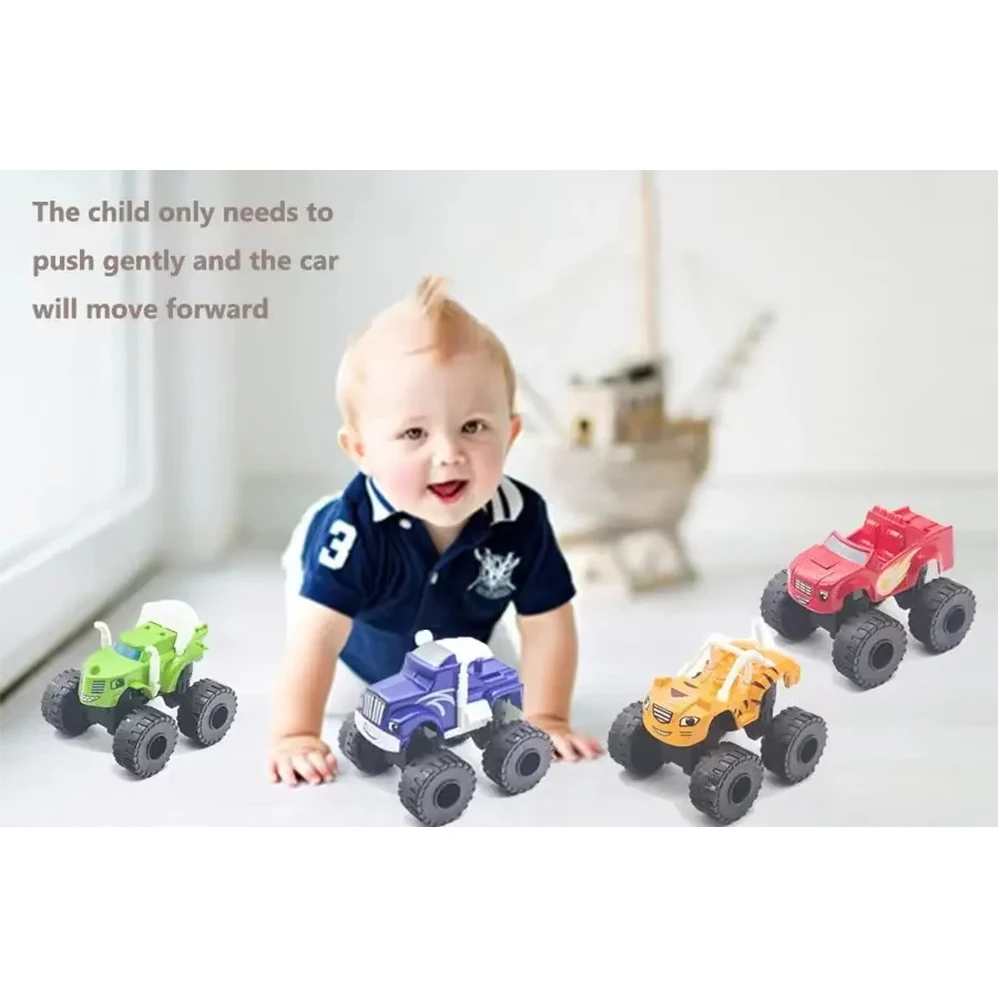 Color: Pink - Flame and machine monster Car toys Russian Crusher Truck Vehicles Figure Blaze Toy blaze the monster machines birthday Gifts
