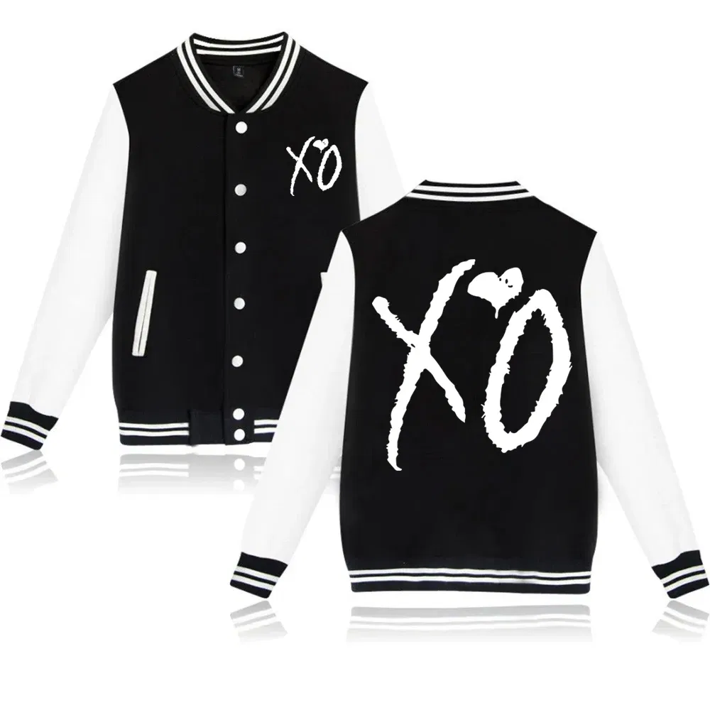 Color: black, Size: XS - The Weeknd XO Jacket Hoodie The Weeknd The Host Music Sweatshirt Long Sleeve  Baseball Uniform Clothes Unisex