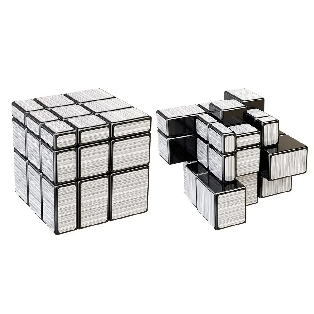 Color: Yellow - SENGSO Mirror Magic Cube 2x2 3x3 Golden Silver Magic Cubo Profession Puzzle High Quality Children's Toys