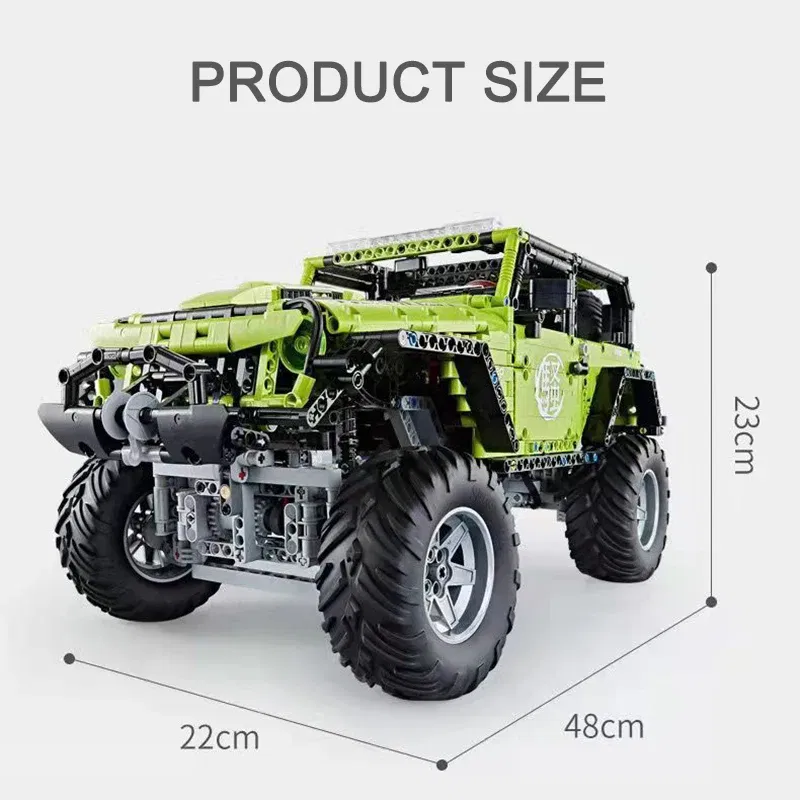 Color: army green - Technical Car APP Remote Control Motor Power SUV Series Building Blocks Bricks MOC Off-road Vehicle Model Sets Boy Toys Kid Gift
