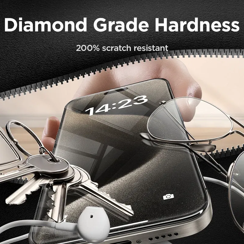 Bundle: Bundle2, Material: pet - Joyroom 3/2/1PCS Full Screen HD Glass For iPhone 16 Pro Max HD Tempered Glass Screen Protector For iPhone 15 14 13 Pro Max
