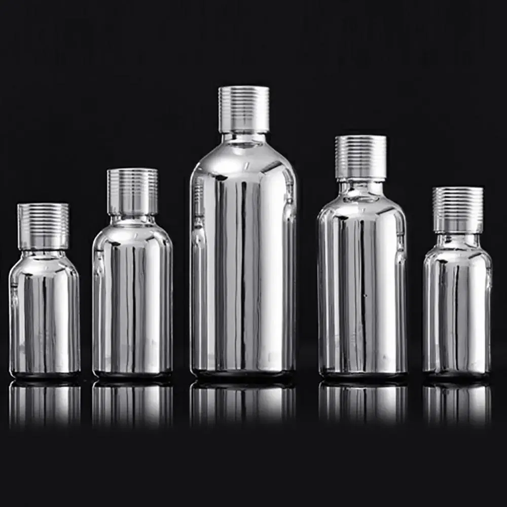Color: black - Hot Sales 5/15/30/50ml Portable Glass Stopper Perfume Essential Oils Bottle Empty Bottle